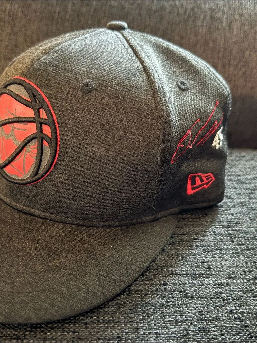#45 New Era Chicago Bulls NBA Snapback Flat Brim Black Red Hat One size